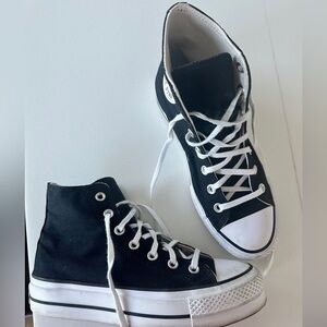 Converse Black High-Top Canvas Sneakers size 8